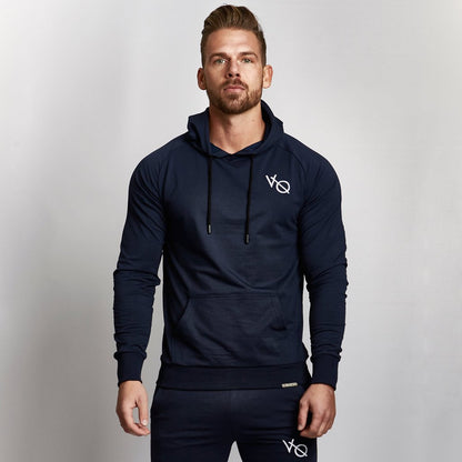 Men's Pullover Sports Hoodie for Autumn Fitness Wear