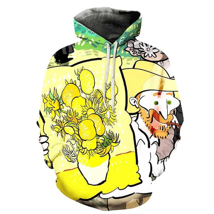 3D Printed Men's Oversized Hoodie Pullover (4XL)