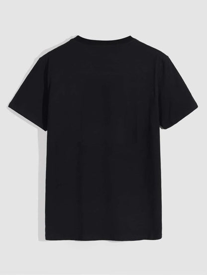Men's Rose Motif Crew Neck Tee