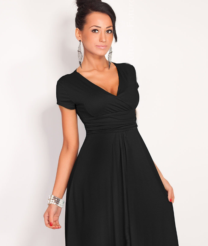 Deep V-Neck Color Block Professional Dssre