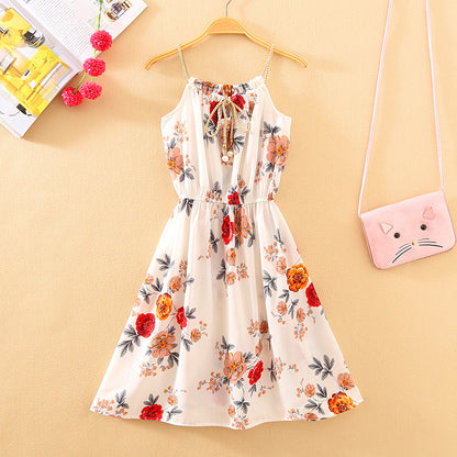 Bohemian Floral Chiffon Maxi Dress for Women