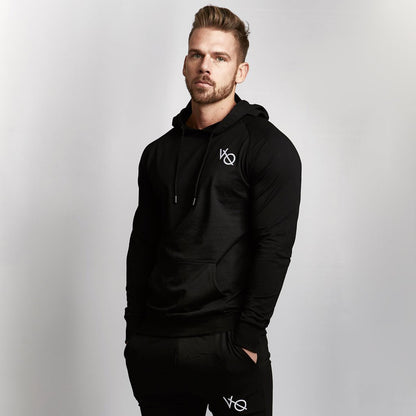 Men's Pullover Sports Hoodie for Autumn Fitness Wear