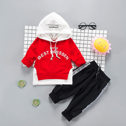 Boys' Fashion Hoodie and Long Pants 2-Piece Set