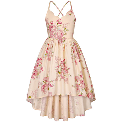 Floral Ruffle Halter Dress for Girls