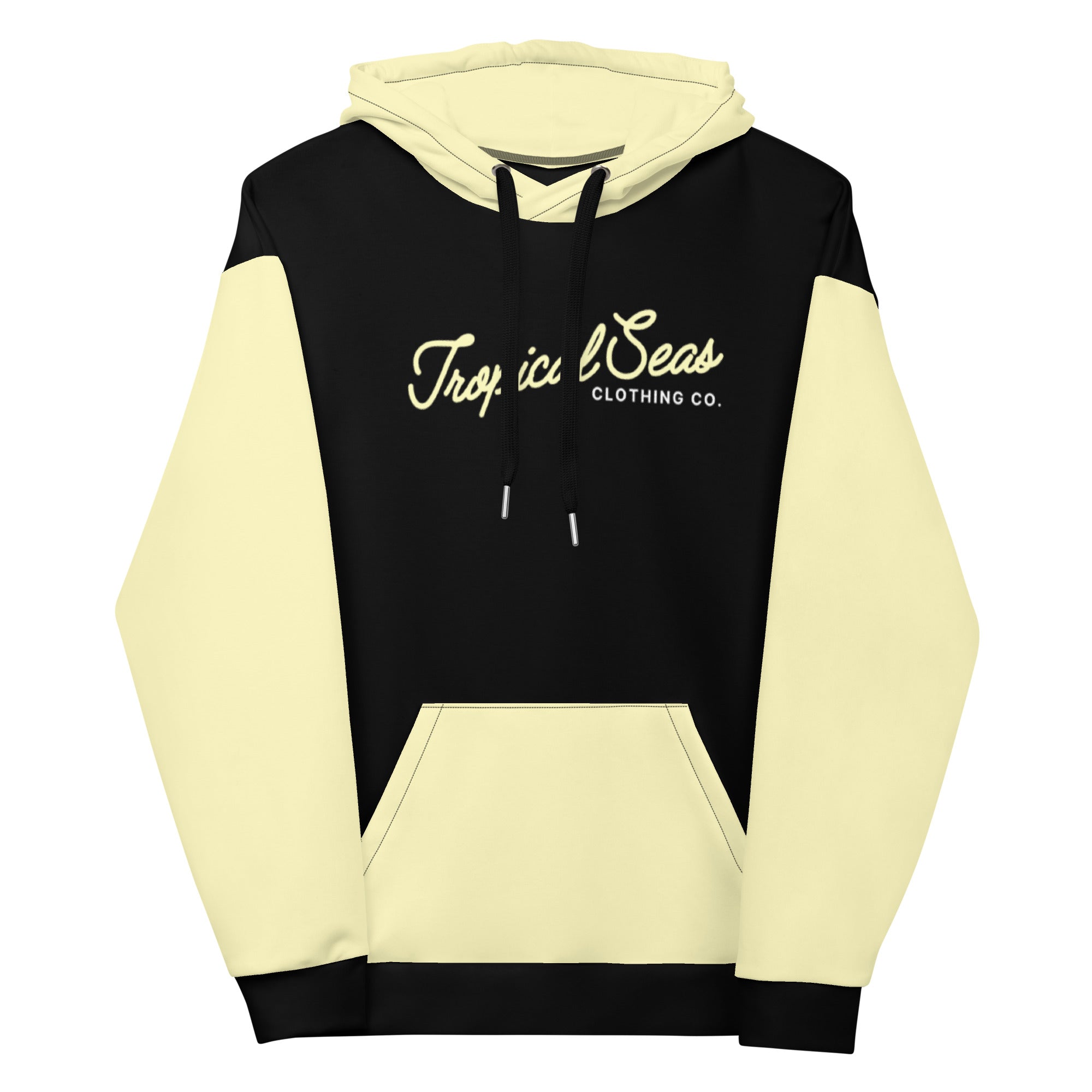 Sunset Yellow Tropical Dual-Tone Hoodie