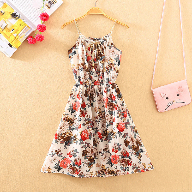 Bohemian Floral Chiffon Maxi Dress for Women