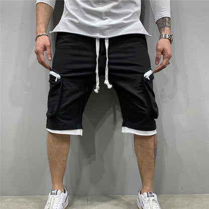 Men's Multi-Pocket Hip-Hop Fitness Five-Point Shorts