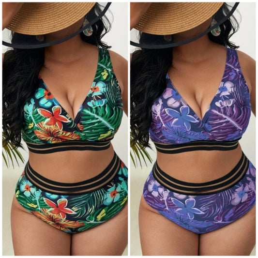 2023 Women's Plus Size High Waist Bikini Swimwear