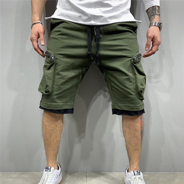 Men's Multi-Pocket Hip-Hop Fitness Five-Point Shorts