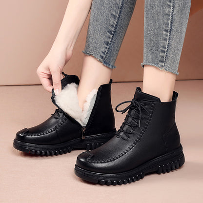 Thick-Soled Women's Winter Martin Boots with Fur 2026