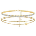 YANODA 14K Gold-Plated Initial Bracelets