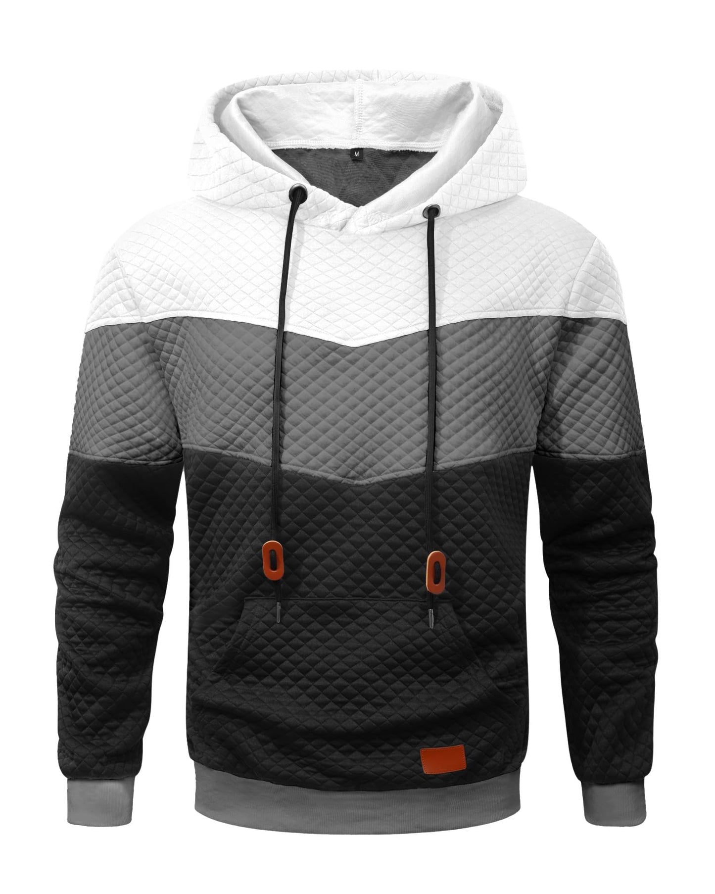 INDANSMER Men's Color Block Hoodie with Kangaroo Pocket