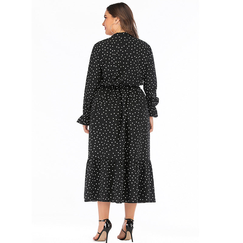 Polka Dot Chiffon Dress