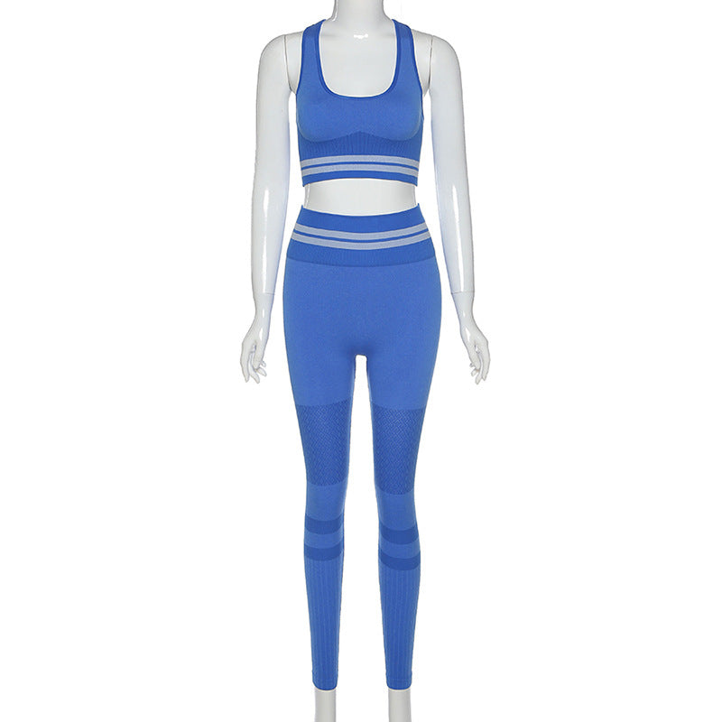 Seamless Knitted Yoga Fitness Set for Women 2026