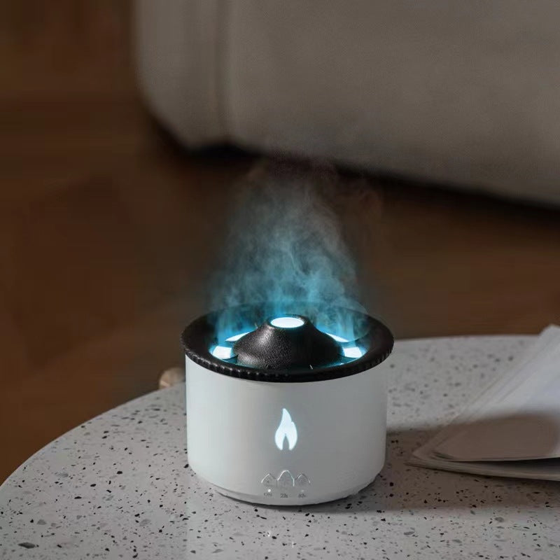 Creative Volcano Jellyfish Flame Humidifier Machine