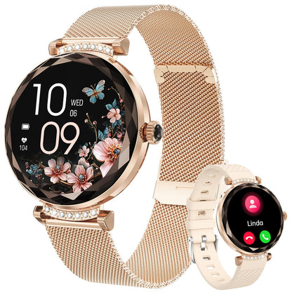 Elegant 1.19" Fitness Smartwatch with Health Tracking for Women
