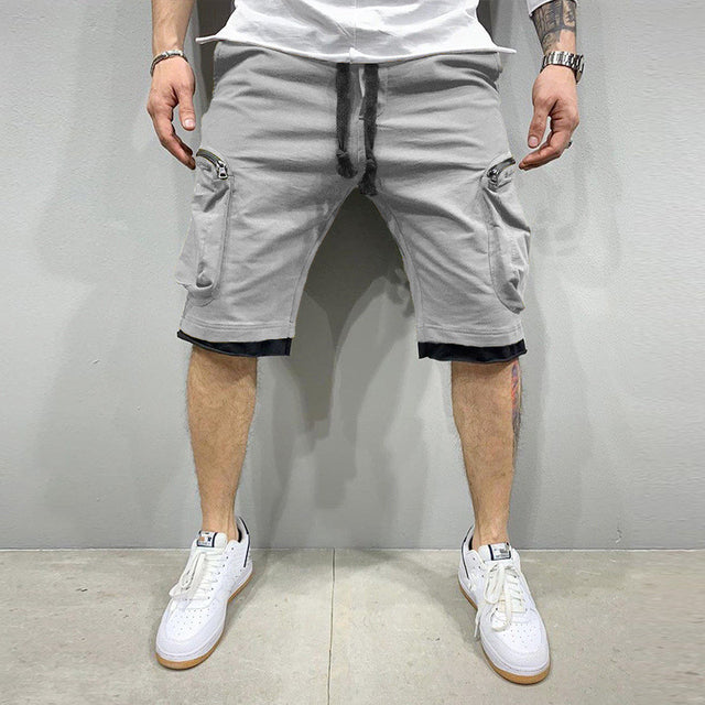 Men's Multi-Pocket Hip-Hop Fitness Five-Point Shorts