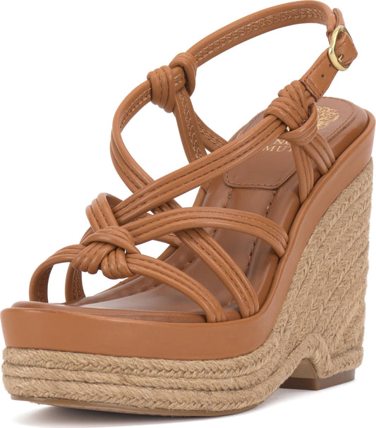 Vince Camuto Womens DELYNA Wedge Sandal Golden Walnut 9