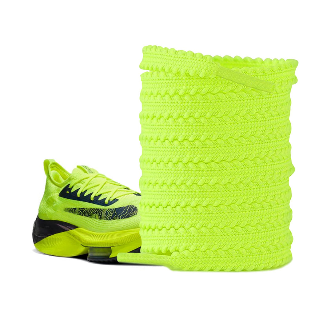 FlexStride Athletic Shoelaces - Fluorescent Green 63"