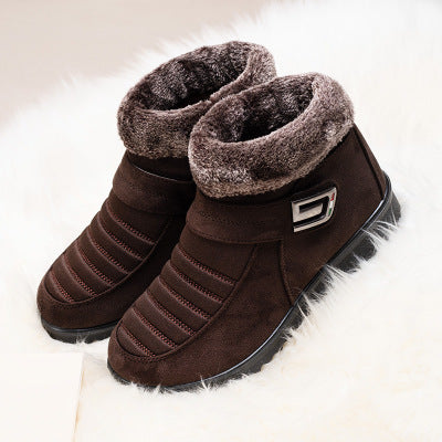 Beijing Cloth Shoes with Fleece Flat Short Boots