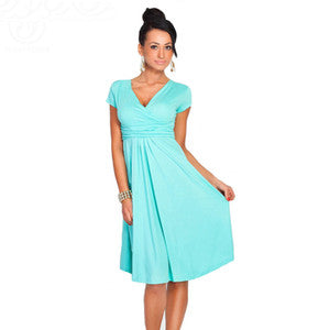 Deep V-Neck Color Block Professional Dssre