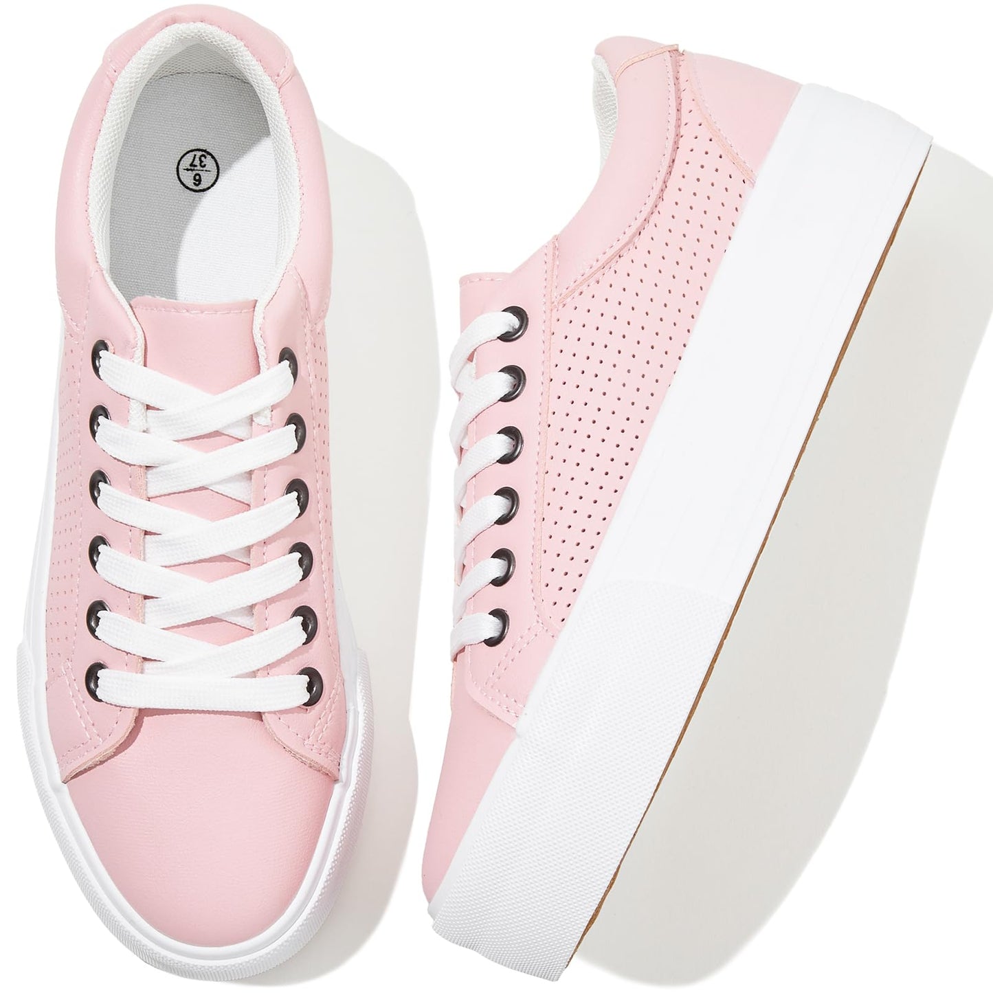 Adokoo Chic Platform Sneakers in PU Leather