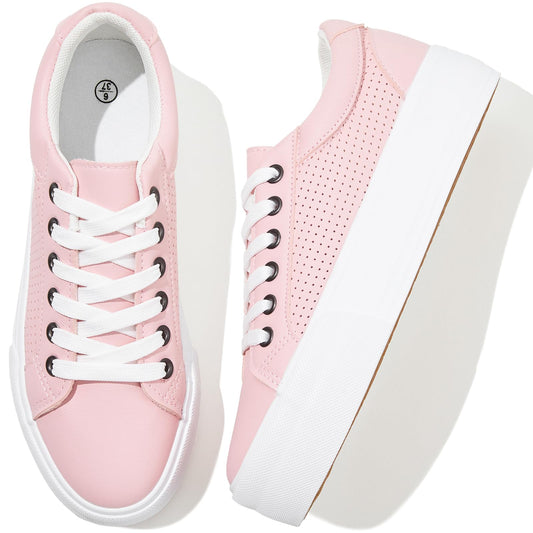 Adokoo Chic Platform Sneakers in PU Leather