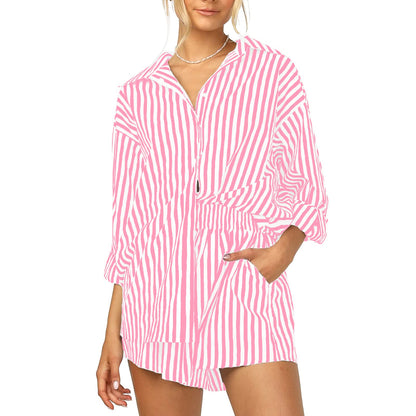 ISZPLUSH Women’s Casual 2-Piece Sets with Side Pocket Shorts
