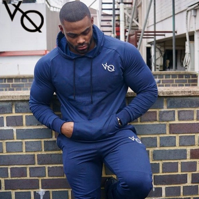 Men's Pullover Sports Hoodie for Autumn Fitness Wear