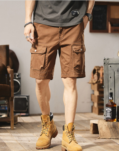 Men's Casual Cargo Shorts with Multiple Pockets