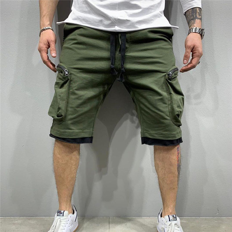 Men's Multi-Pocket Hip-Hop Fitness Five-Point Shorts