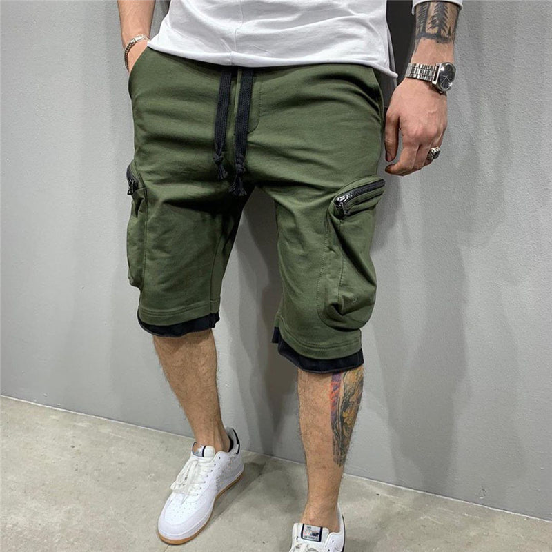 Men's Multi-Pocket Hip-Hop Fitness Five-Point Shorts