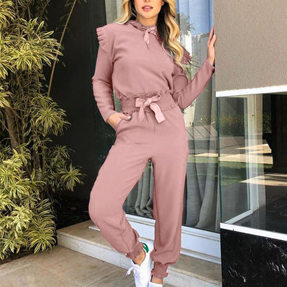 Women's Casual Long Sleeve Top & Pants Set (Fashion)