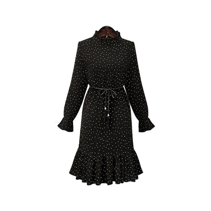 Polka Dot Chiffon Dress