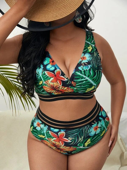 2023 Women's Plus Size High Waist Bikini Swimwear