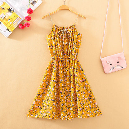 Bohemian Floral Chiffon Maxi Dress for Women
