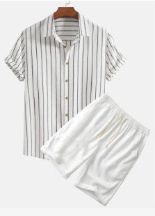 Men's Casual 3D Printed Hawaiian Shirt and Shorts Set