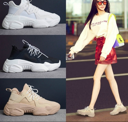 Thick-Soled Casual Sneakers - Dad Shoes