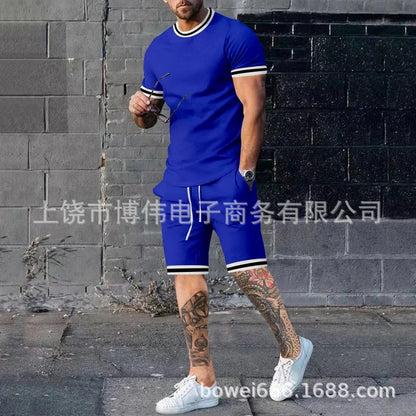 Men's 3D Printed Casual Streetwear Shorts & T-Shirt