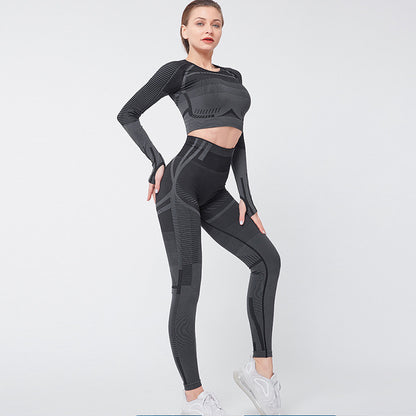Seamless Long Sleeve Workout Top for Yoga and Fitness