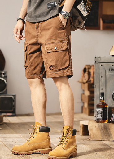 Men's Casual Cargo Shorts with Multiple Pockets