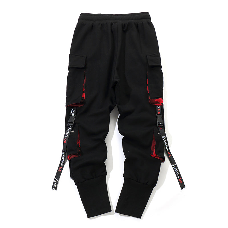 Men's Hip-Hop Cargo Pants with Tapered Cuffs