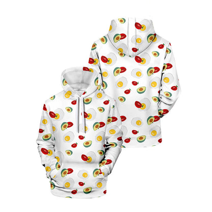 3D Printed Hooded Sweatshirt with Creative Veggies