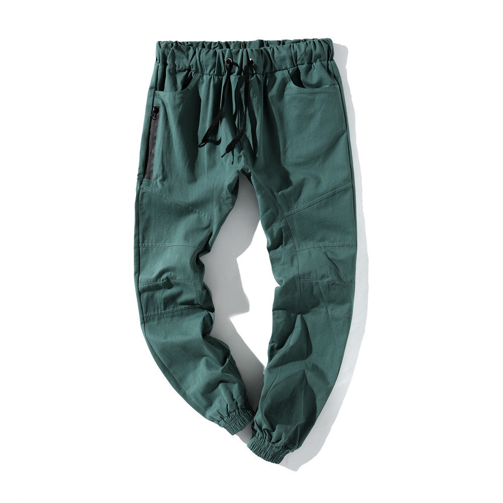 Solid Color Loose Men's Multi-Pocket Tooling Pants