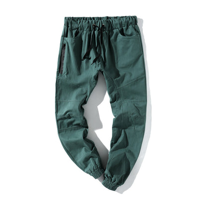 Solid Color Loose Men's Multi-Pocket Tooling Pants