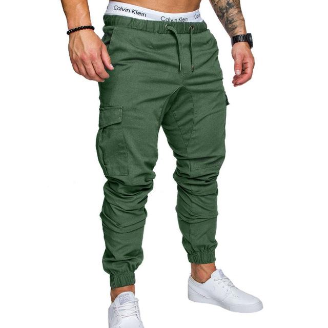 Men's Casual Cargo Pants with Multiple Pockets