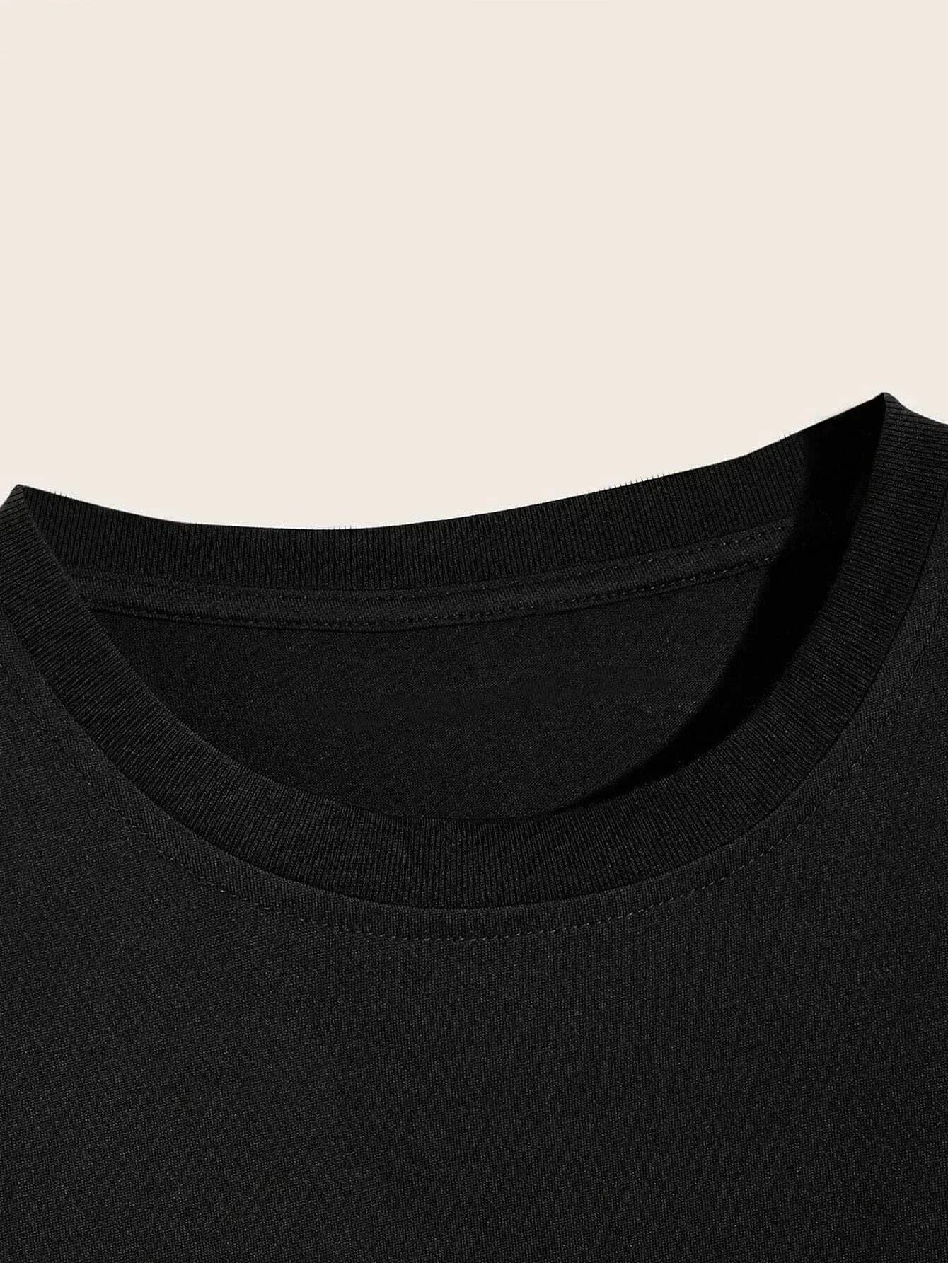 Men's Rose Motif Crew Neck Tee