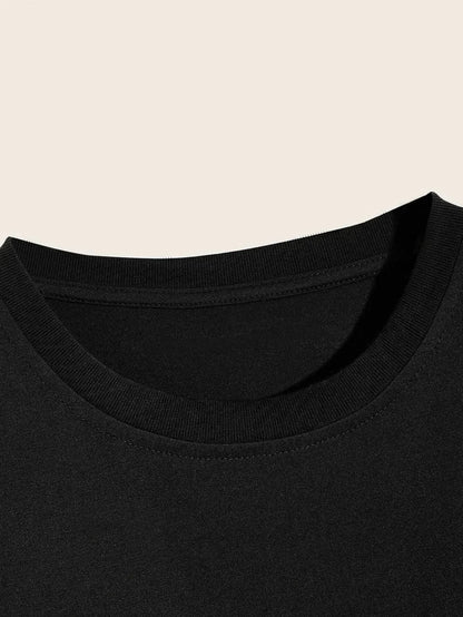 Men's Rose Motif Crew Neck Tee