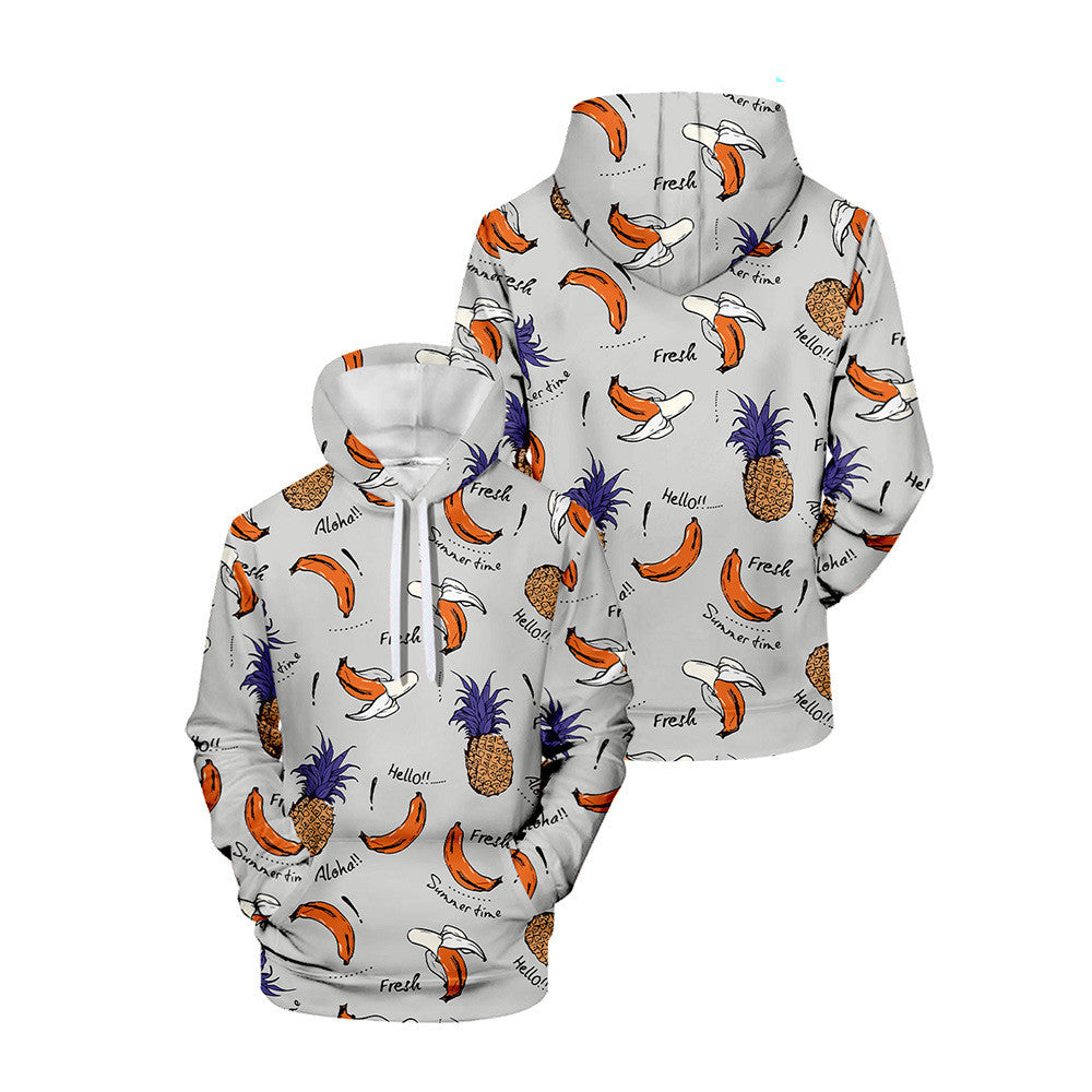 3D Printed Hooded Sweatshirt with Creative Veggies