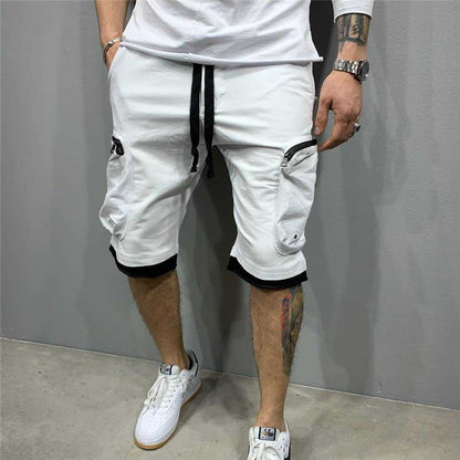 Men's Multi-Pocket Hip-Hop Fitness Five-Point Shorts